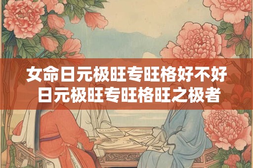 女命日元极旺专旺格好不好 日元极旺专旺格旺之极者不可逆也