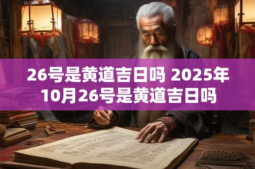 26号是黄道吉日吗 2025年10月26号是黄道吉日吗