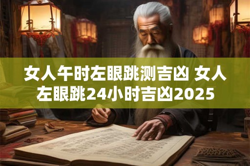 女人午时左眼跳测吉凶 女人左眼跳24小时吉凶2025