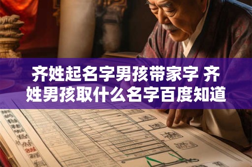 齐姓起名字男孩带家字 齐姓男孩取什么名字百度知道