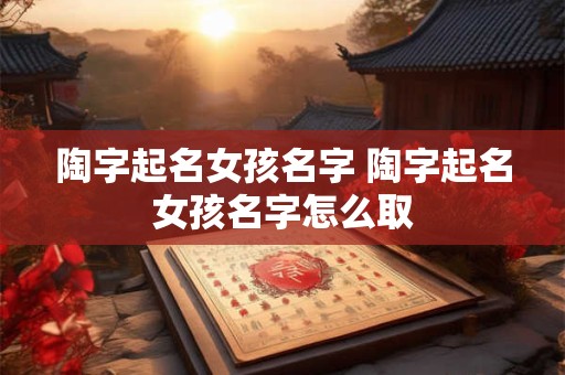 陶字起名女孩名字 陶字起名女孩名字怎么取