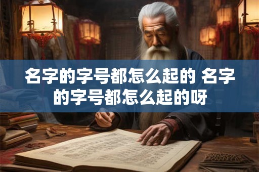 名字的字号都怎么起的 名字的字号都怎么起的呀