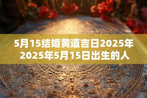 5月15结婚黄道吉日2025年 2025年5月15日出生的人