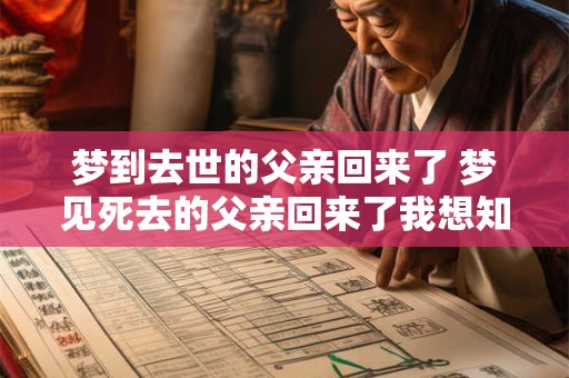 梦到去世的父亲回来了 梦见死去的父亲回来了我想知道梦好吗