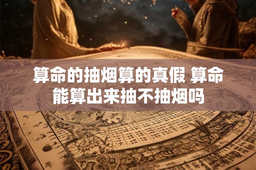 算命的抽烟算的真假 算命能算出来抽不抽烟吗