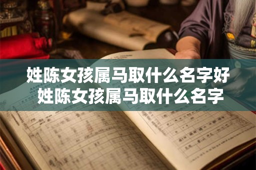 姓陈女孩属马取什么名字好 姓陈女孩属马取什么名字好一点