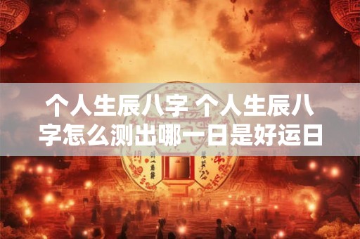 个人生辰八字 个人生辰八字怎么测出哪一日是好运日