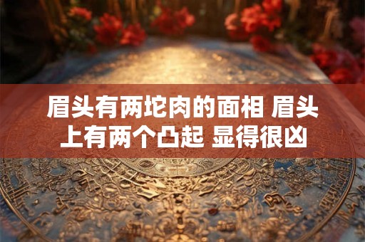 眉头有两坨肉的面相 眉头上有两个凸起 显得很凶