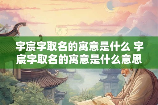 宇宸字取名的寓意是什么 宇宸字取名的寓意是什么意思