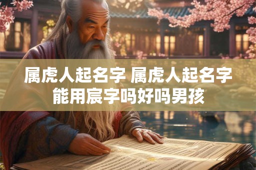 属虎人起名字 属虎人起名字能用宸字吗好吗男孩
