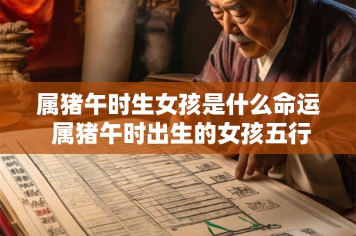 属猪午时生女孩是什么命运 属猪午时出生的女孩五行缺什么