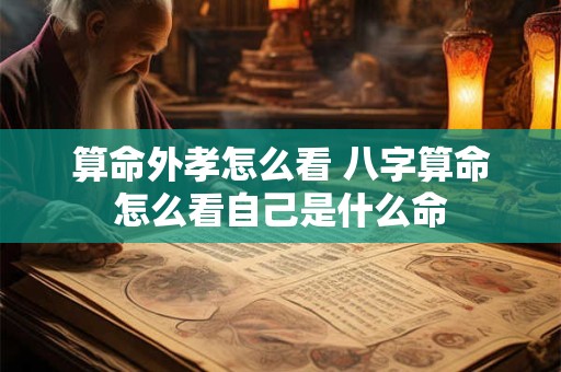 算命外孝怎么看 八字算命怎么看自己是什么命