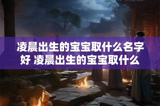 凌晨出生的宝宝取什么名字好 凌晨出生的宝宝取什么名字好一点