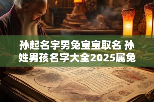 孙起名字男兔宝宝取名 孙姓男孩名字大全2025属兔