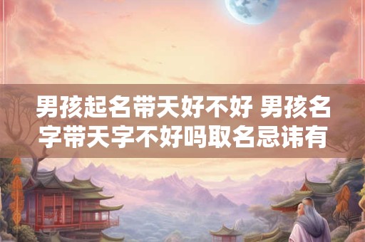 男孩起名带天好不好 男孩名字带天字不好吗取名忌讳有哪些