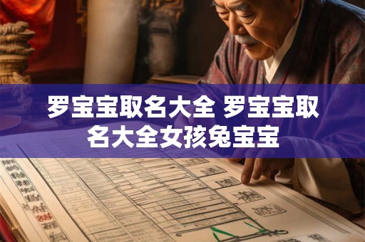 详细阅读:罗宝宝取名大全 罗宝宝取名大全女孩兔宝宝 罗宝宝取名大全 罗宝宝取名大全女孩兔宝宝