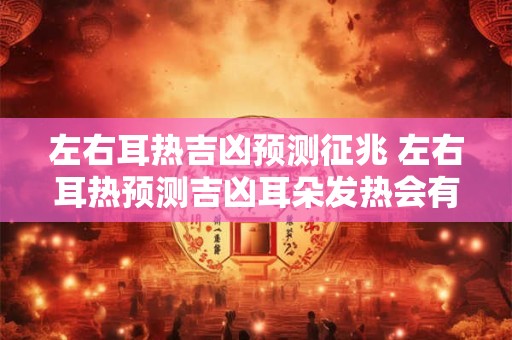 左右耳热吉凶预测征兆 左右耳热预测吉凶耳朵发热会有哪些吉凶征兆
