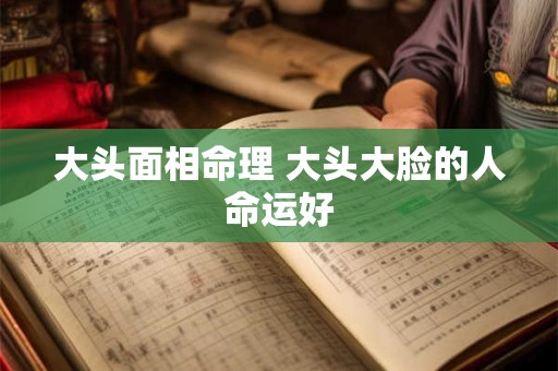 大头面相命理 大头大脸的人命运好