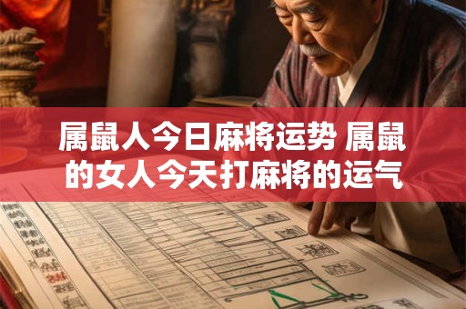 属鼠人今日麻将运势 属鼠的女人今天打麻将的运气