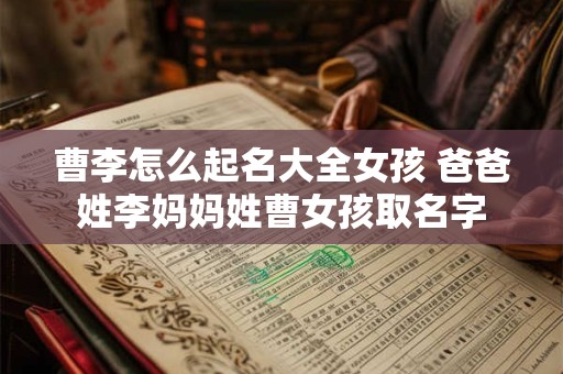 曹李怎么起名大全女孩 爸爸姓李妈妈姓曹女孩取名字
