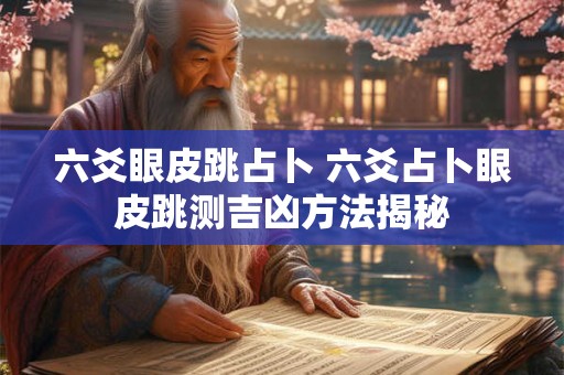 六爻眼皮跳占卜 六爻占卜眼皮跳测吉凶方法揭秘