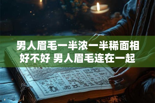 男人眉毛一半浓一半稀面相好不好 男人眉毛连在一起代表什么 面相详解