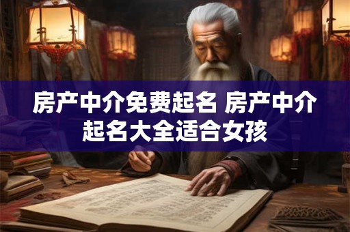 房产中介免费起名 房产中介起名大全适合女孩
