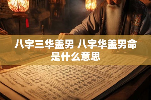 八字三华盖男 八字华盖男命是什么意思