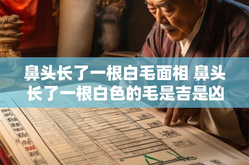 鼻头长了一根白毛面相 鼻头长了一根白色的毛是吉是凶