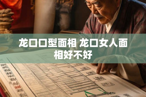龙口口型面相 龙口女人面相好不好