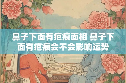 鼻子下面有疤痕面相 鼻子下面有疤痕会不会影响运势