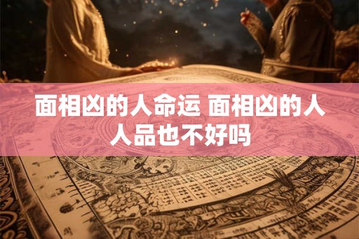 面相凶的人命运 面相凶的人人品也不好吗
