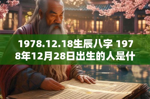1978.12.18生辰八字 1978年12月28日出生的人是什么命