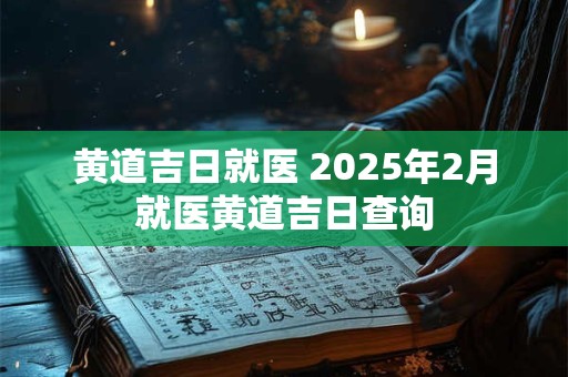 黄道吉日就医 2025年2月就医黄道吉日查询