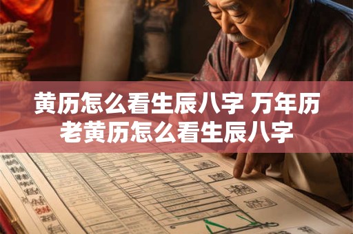 黄历怎么看生辰八字 万年历老黄历怎么看生辰八字