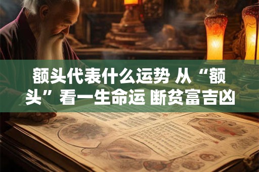 额头代表什么运势 从“额头”看一生命运 断贫富吉凶 一看一个准!