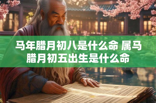 马年腊月初八是什么命 属马腊月初五出生是什么命