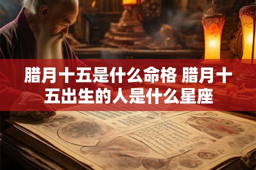 腊月十五是什么命格 腊月十五出生的人是什么星座