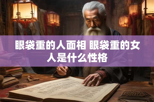 眼袋重的人面相 眼袋重的女人是什么性格
