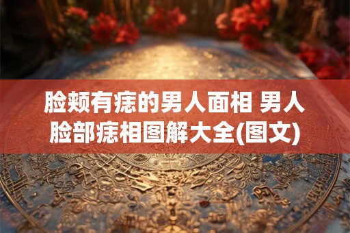 脸颊有痣的男人面相 男人脸部痣相图解大全(图文)