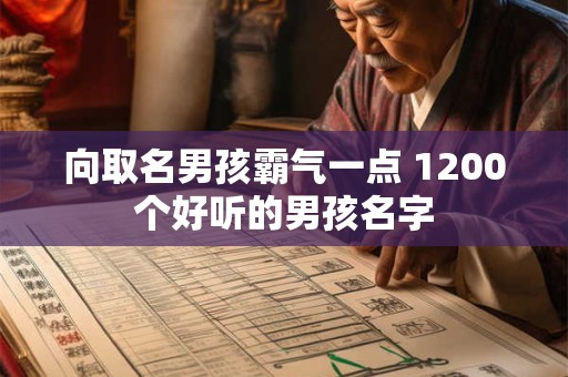 向取名男孩霸气一点 1200个好听的男孩名字