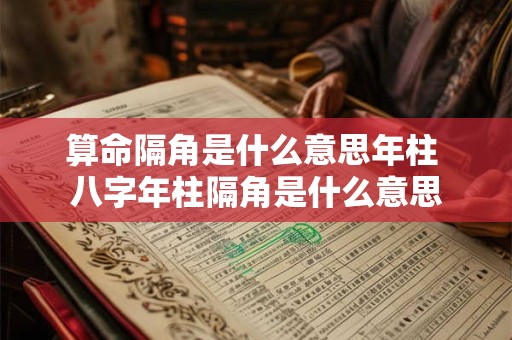 算命隔角是什么意思年柱 八字年柱隔角是什么意思