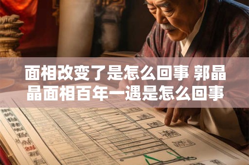 面相改变了是怎么回事 郭晶晶面相百年一遇是怎么回事