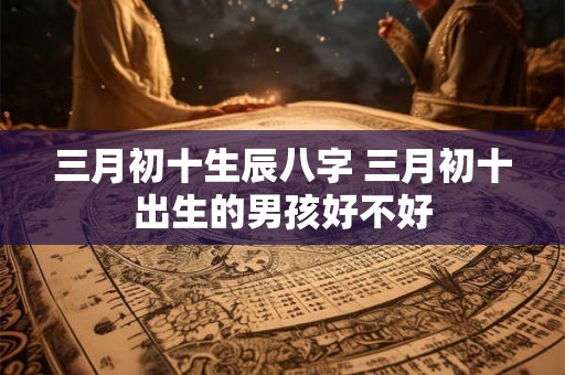 三月初十生辰八字 三月初十出生的男孩好不好