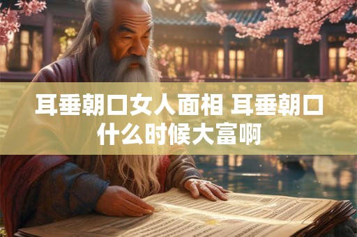 耳垂朝口女人面相 耳垂朝口什么时候大富啊