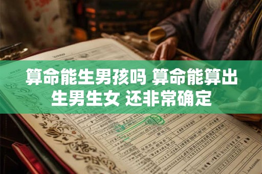 算命能生男孩吗 算命能算出生男生女 还非常确定