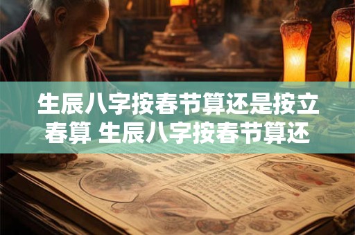 生辰八字按春节算还是按立春算 生辰八字按春节算还是按立春算好