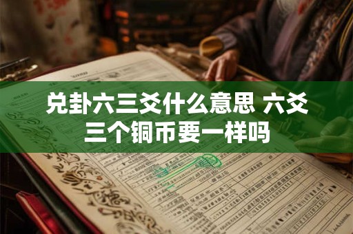 兑卦六三爻什么意思 六爻三个铜币要一样吗