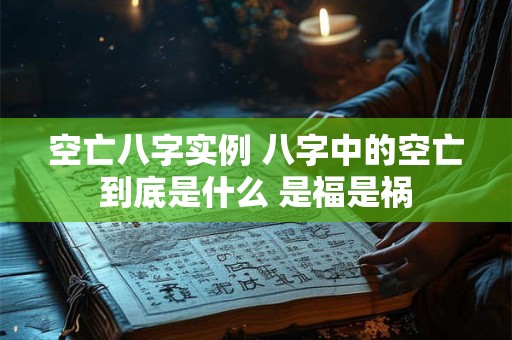 空亡八字实例 八字中的空亡到底是什么 是福是祸