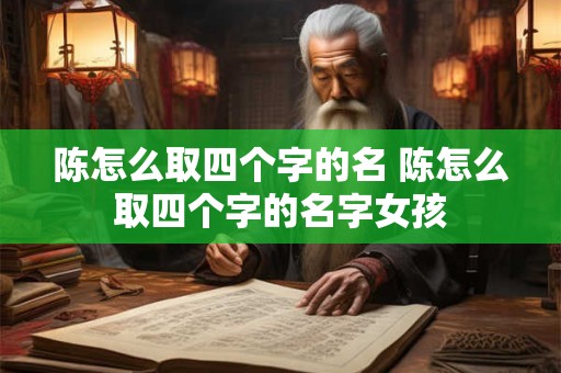 陈怎么取四个字的名 陈怎么取四个字的名字女孩